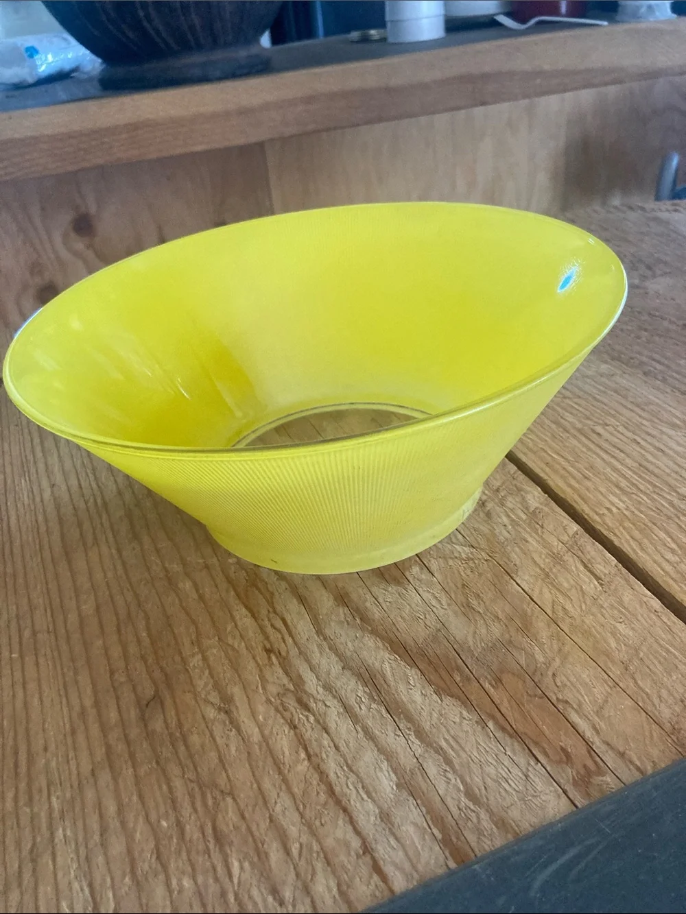 Yellow Glass Serving Bowl - Home Kitchen